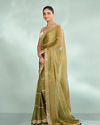 Mohey Women Pista Green Charm Organza Saree
