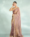 Mohey Women Purple Enchantment Organza Saree