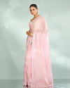 Mohey Women Festive Pink Organza Saree