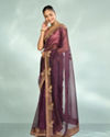 Mohey Women Enchanting Wine Festive Saree