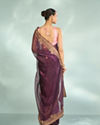 Mohey Women Enchanting Wine Festive Saree