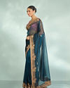 Mohey Women Minimally Blue Saree