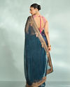 Mohey Women Minimally Blue Saree