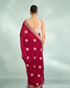 Mohey Women Gleaming Maroon Saree