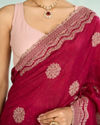 Mohey Women Gleaming Maroon Saree