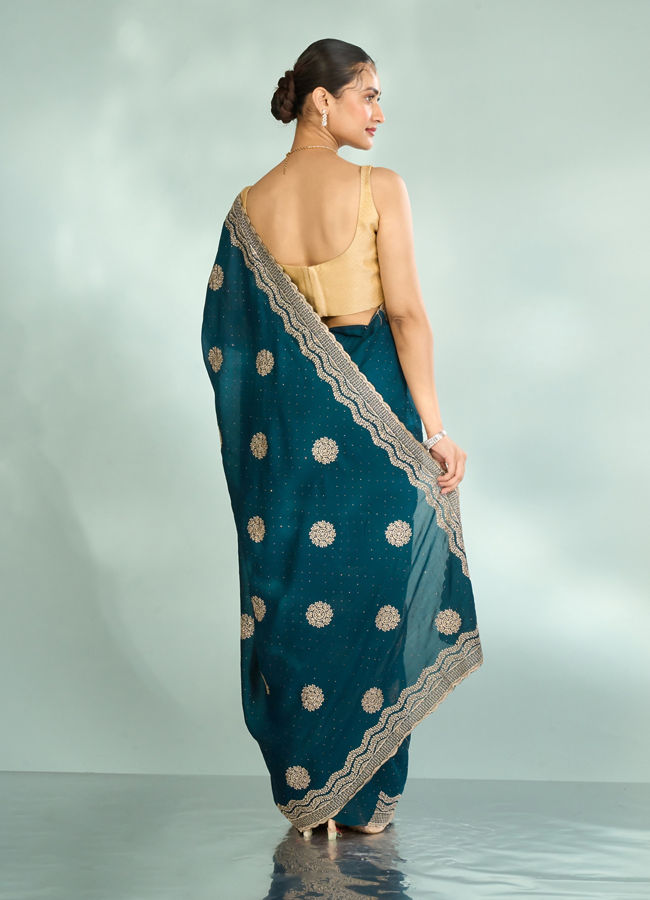Mohey Women Emerald Aura Saree