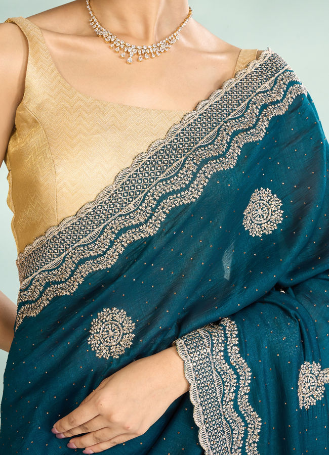 Mohey Women Emerald Aura Saree
