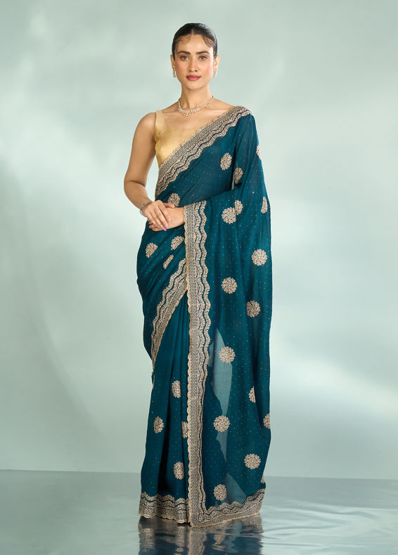 Mohey Women Emerald Aura Saree