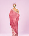 Mohey Women Pink Art Silk Saree