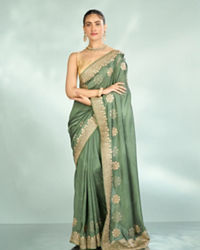 Mohey Women Pista Green Opulence Saree