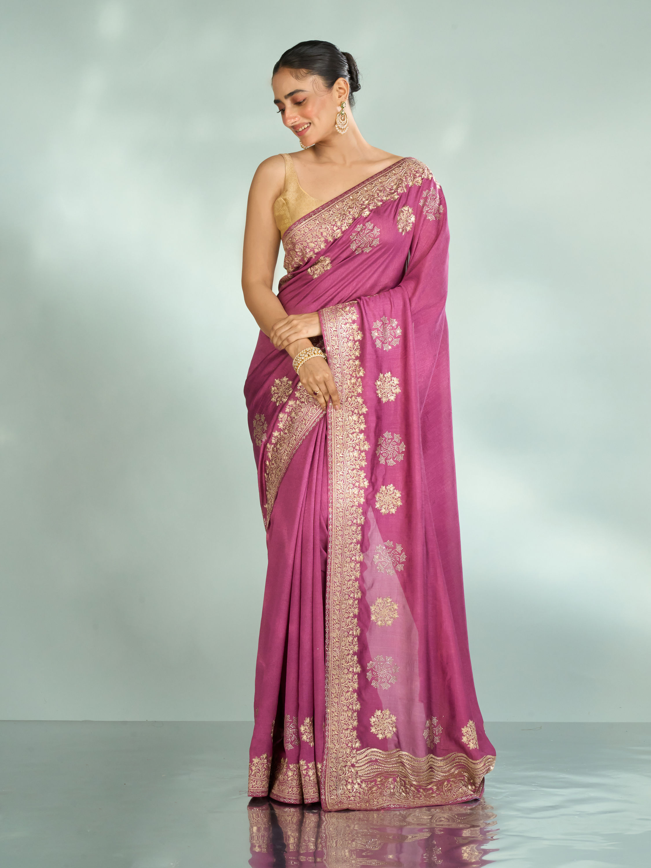 Mohey Women Purple Enchantment Saree