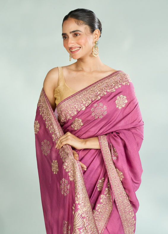Mohey Women Purple Enchantment Saree