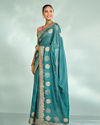 Mohey Women Elegant Light Blue Saree
