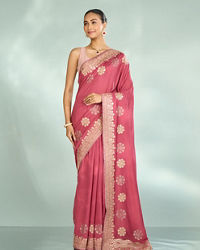 Mohey Women Pink Elegance Saree