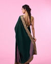 Mohey Women Bottle Green Lush Saree