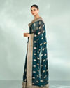 Mohey Women Tantalizing Green Organza Saree