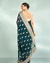 Mohey Women Tantalizing Green Organza Saree