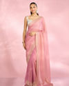Radiant Pink Organza Saree