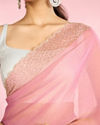 Mohey Women Radiant Pink Organza Saree