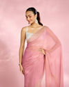 Mohey Women Radiant Pink Organza Saree