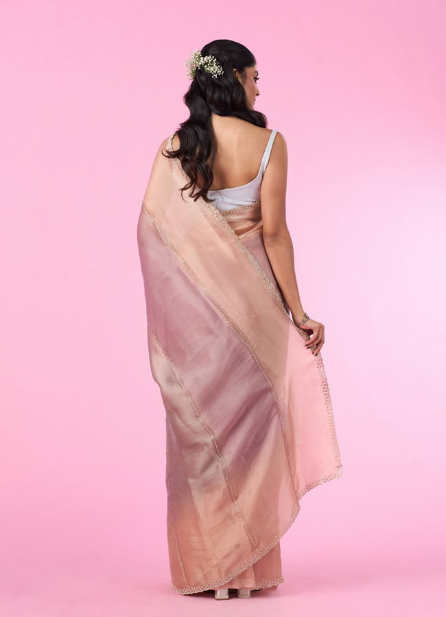 Mohey Women Purple Palette Organza Saree