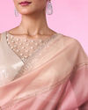 Mohey Women Pink Organza Saree