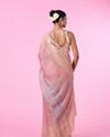 Mohey Women Pink Organza Saree