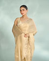 Mohey Women Cream Divine Elegance Saree