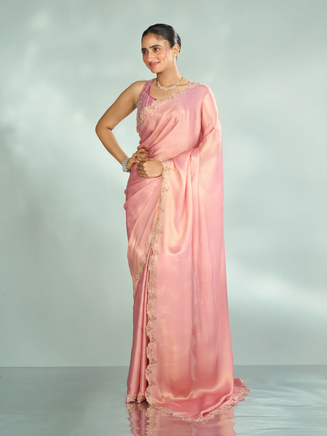 Mohey Women Radiant Pink Saree