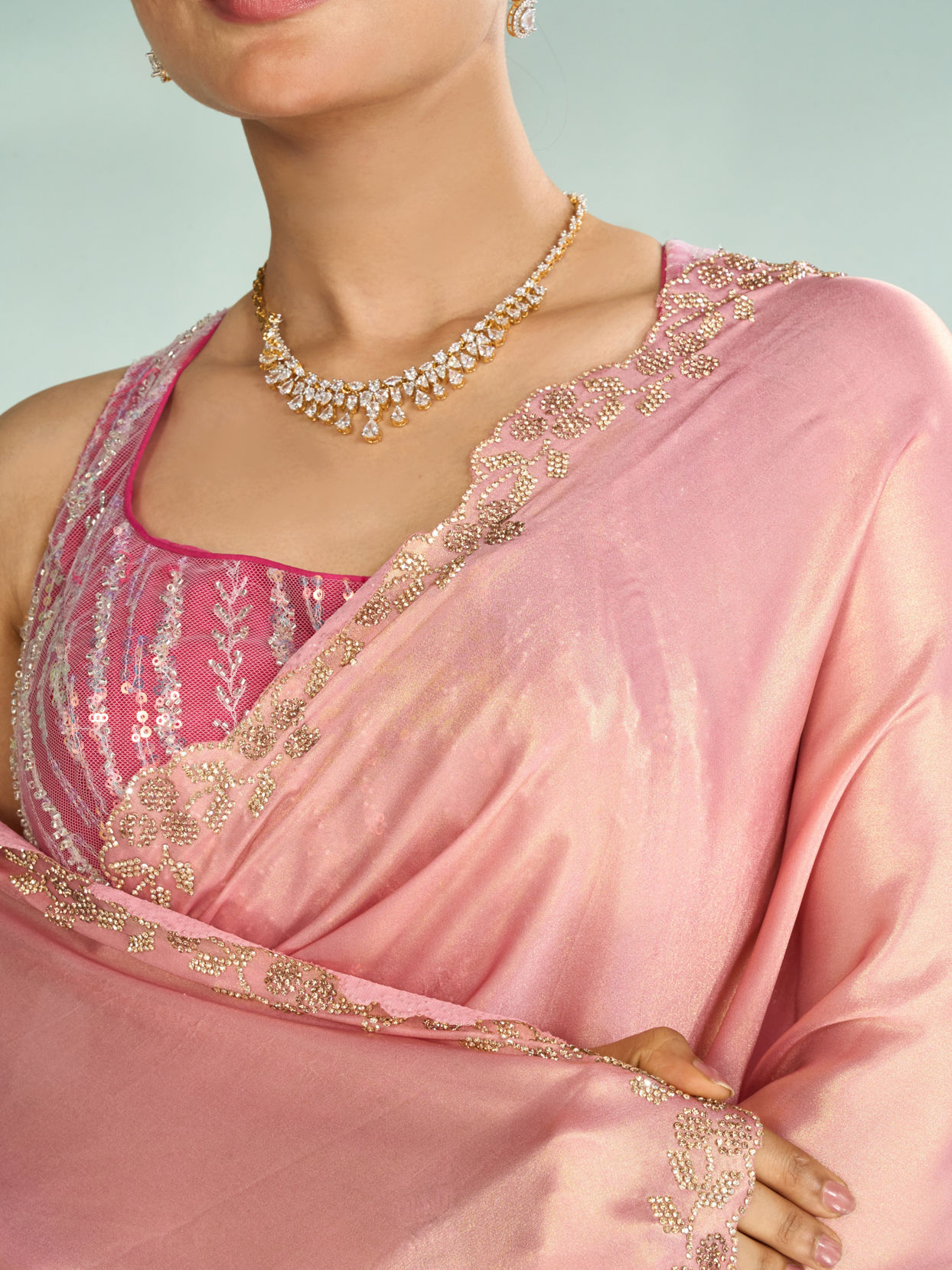 Mohey Women Radiant Pink Saree