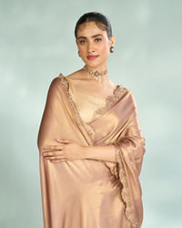 Mohey Women Dusty Pink Celestial Saree