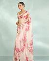Mohey Women Elegant Pink Organza Saree Collection