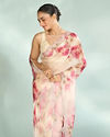 Mohey Women Elegant Pink Organza Saree Collection