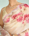 Mohey Women Elegant Pink Organza Saree Collection