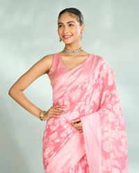 Mohey Women Pink Serenity Art Silk Saree