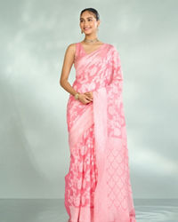 Mohey Women Pink Serenity Art Silk Saree