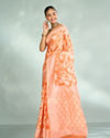 Mohey Women Vibrant Orange Saree