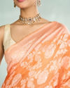 Mohey Women Vibrant Orange Saree