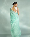 Mohey Women Sea Green Celebration Saree