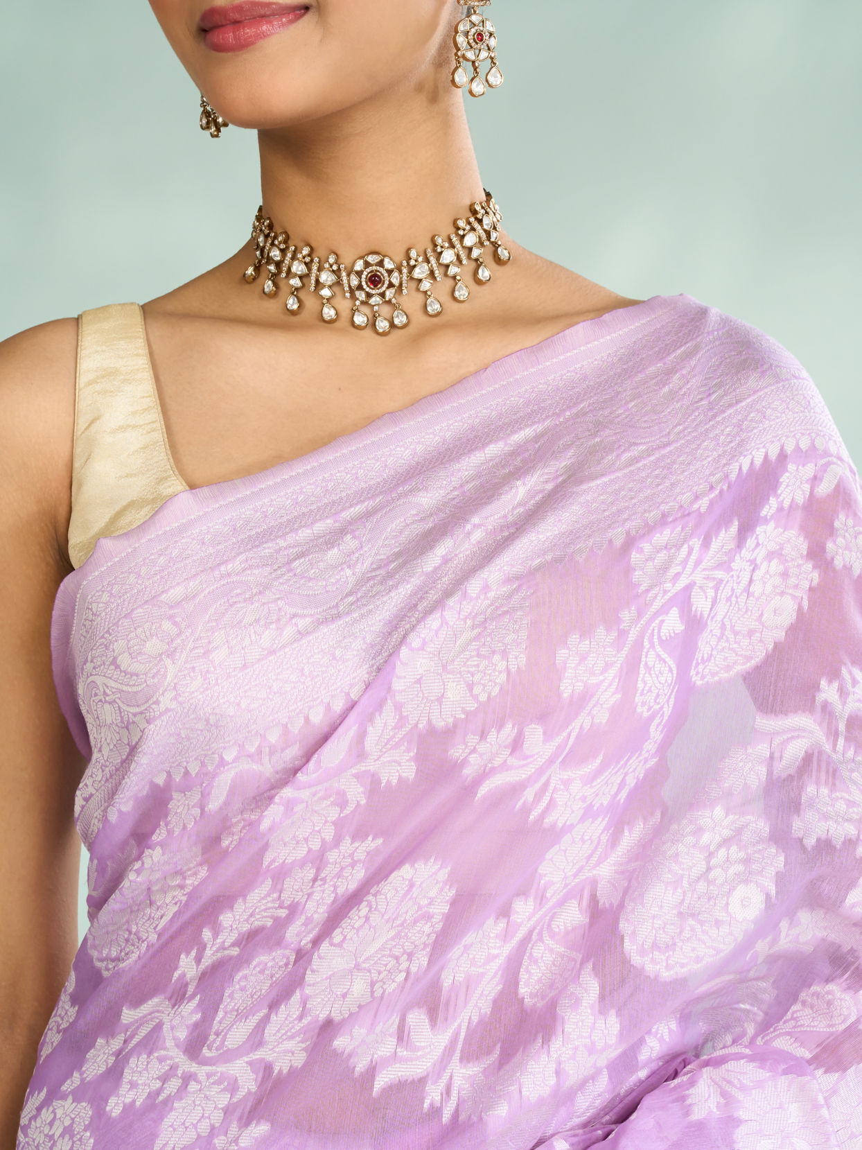 Mohey Women Purple Elegance Art Silk Saree