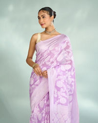 Mohey Women Purple Elegance Art Silk Saree