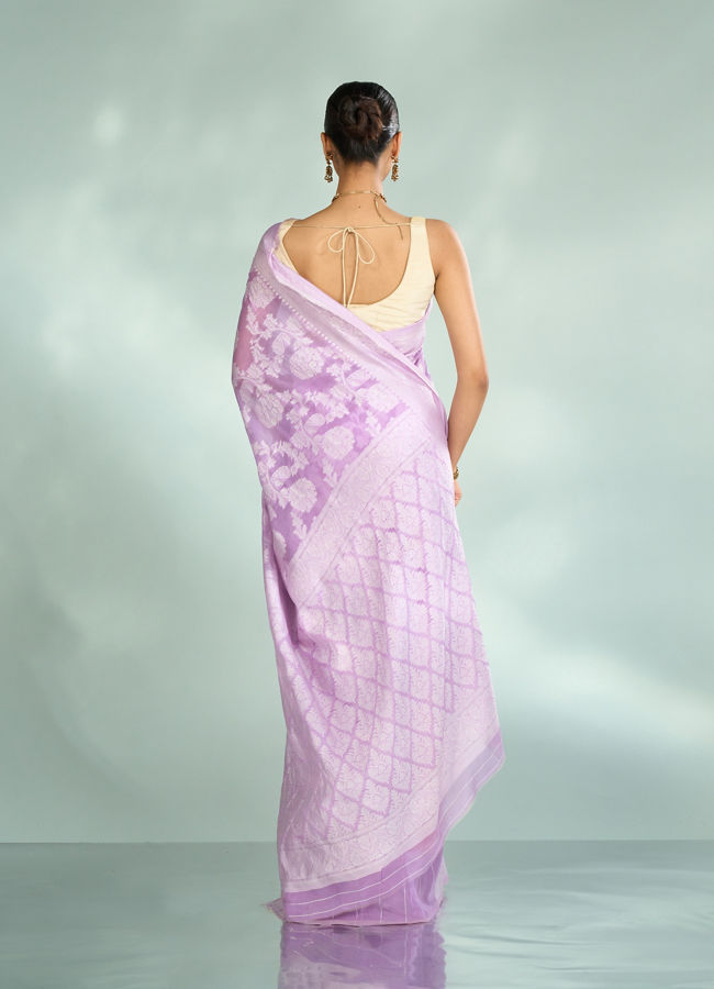Mohey Women Purple Elegance Art Silk Saree