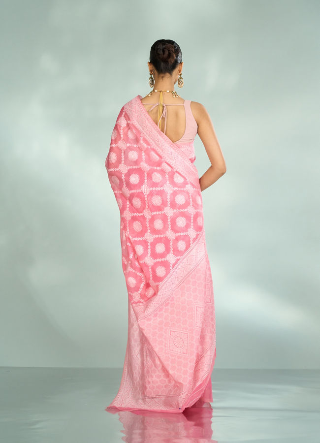 Mohey Women Pink Radiance Saree