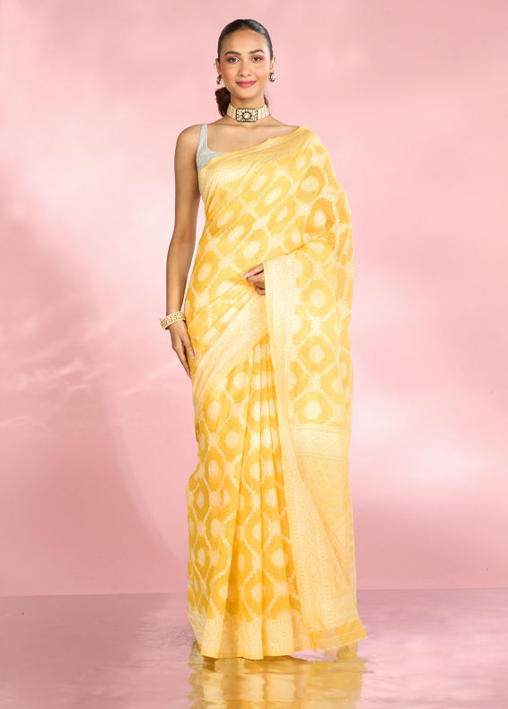 Mohey Women Sunshine Hue Designer Saree