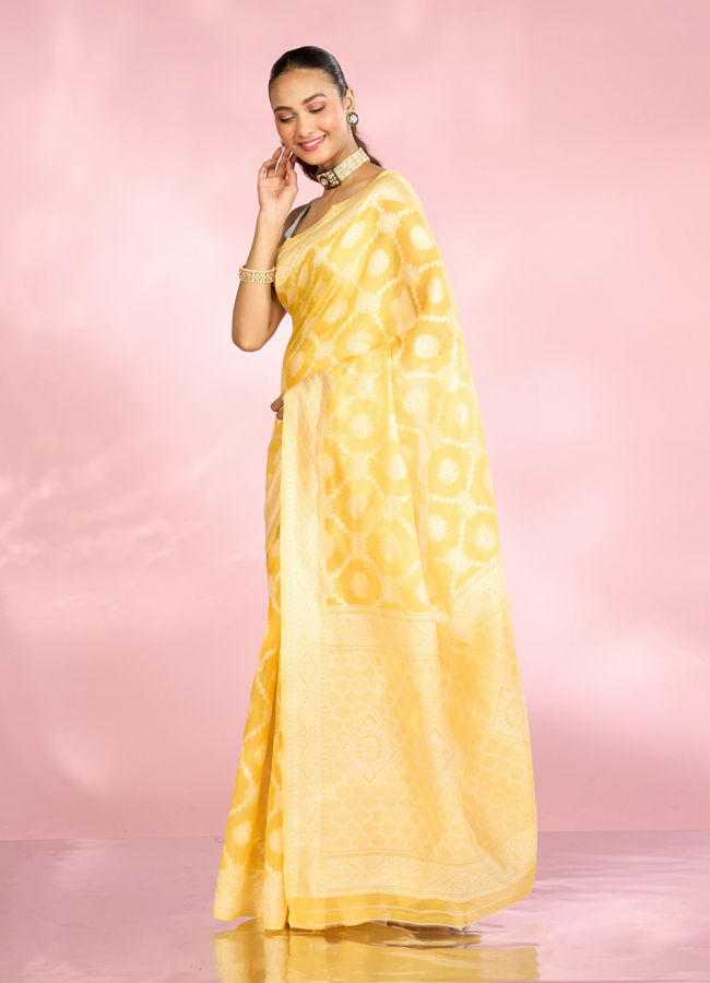 Mohey Women Sunshine Hue Designer Saree