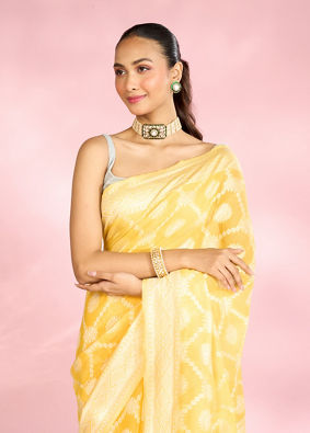 Mohey Women Sunshine Hue Designer Saree