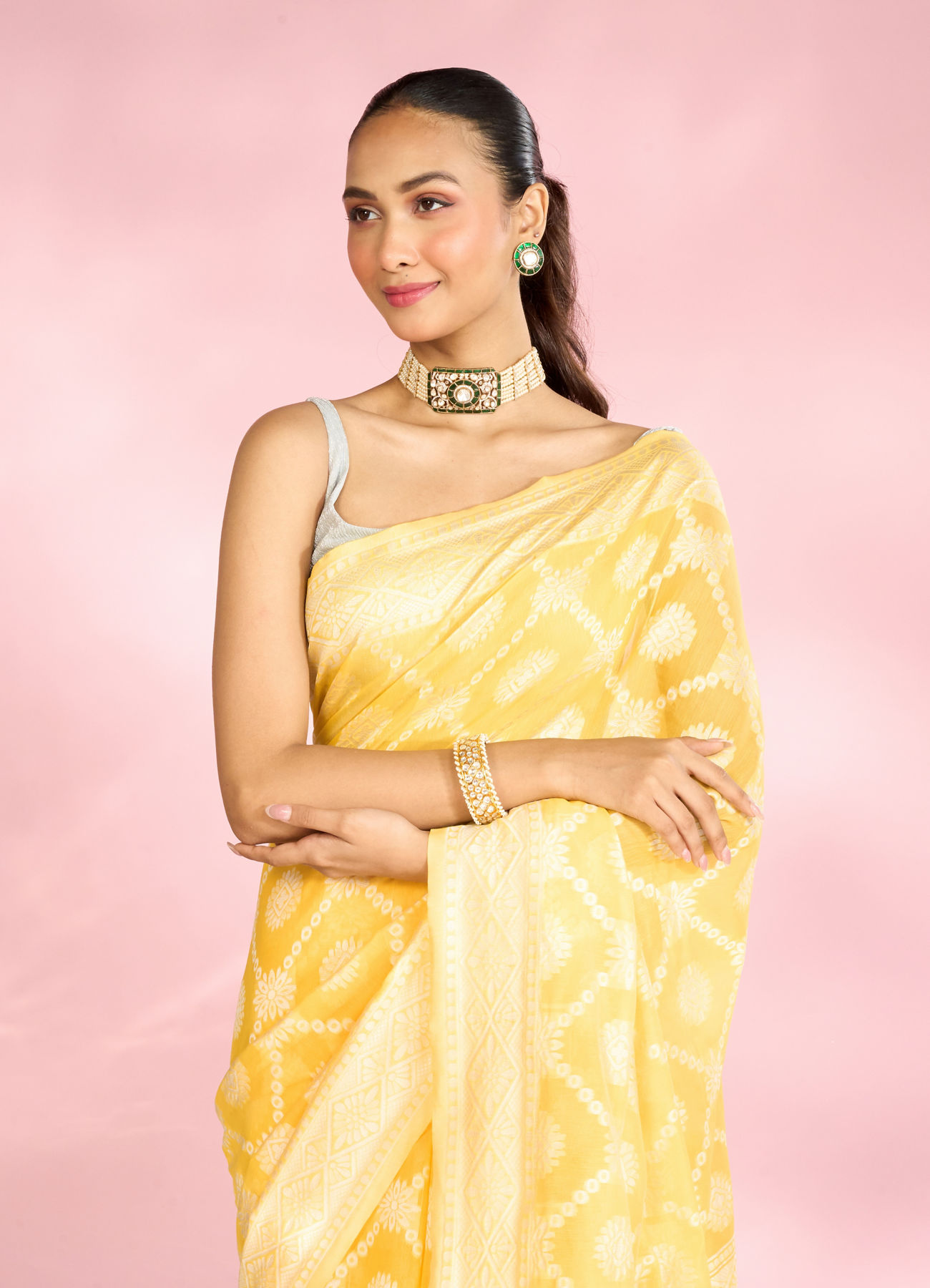 Mohey Women Sunshine Hue Designer Saree