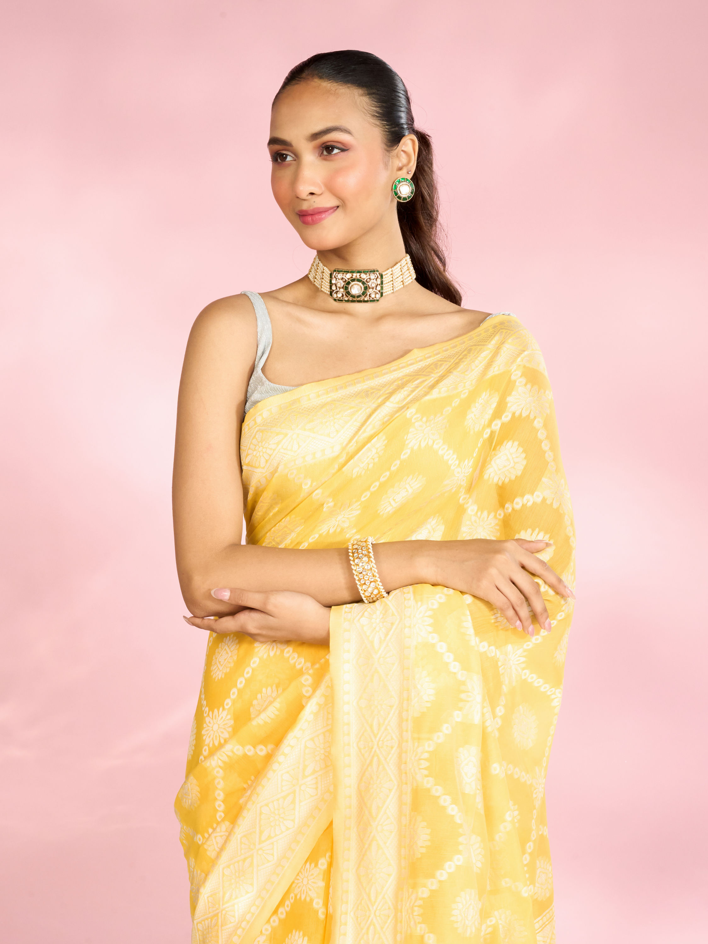 Mohey Women Sunshine Hue Designer Saree