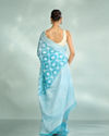 Mohey Women Elegant Light Blue Saree