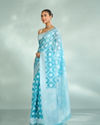Mohey Women Elegant Light Blue Saree